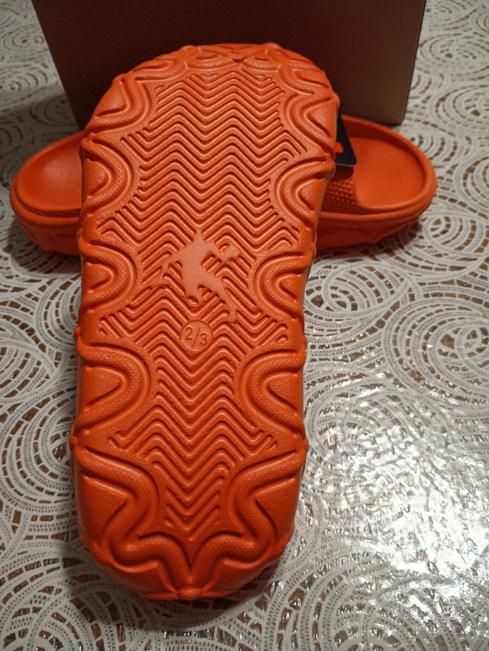 And1 Kids Orange Slide Sandals - Bright Slip-On Pair